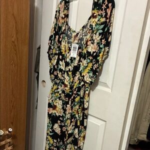 torrid Floral Dress with Puff Sleeves, 4X, NWT